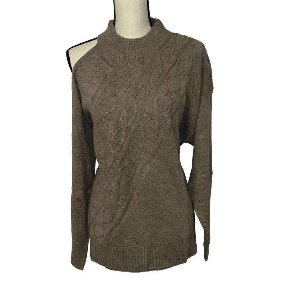 NY&Co Cable-Knit Cut-Out Pullover Sweater